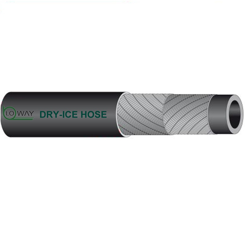 干冰噴涂的軟質(zhì)管，應(yīng)用于需要特殊的噴沙清潔服務(wù)的行業(yè)，可達(dá)-55℃ 。